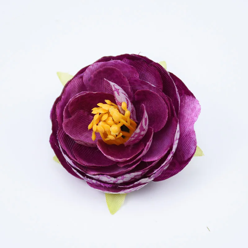 purple 5 см шелковые чайные бутоны, рождественские украшения для дома, свадьбы, сделай сам, скрапбук, цветы, искусственные растения, ненастоящие пластиковые цветы - Цвет: purple