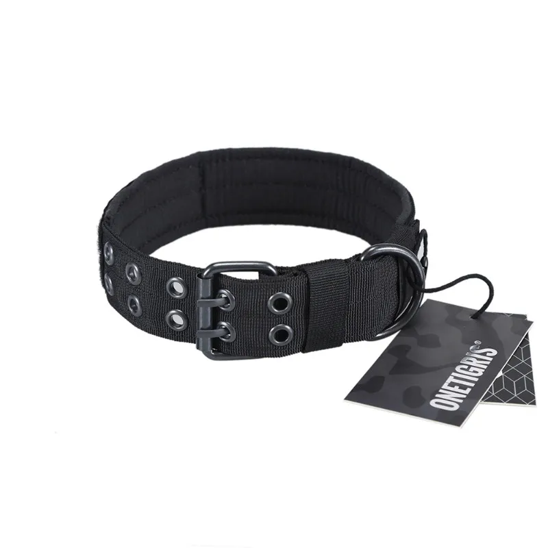 

OneTigris Tactical Nylon Dog Collar with Metal Buckle & D ring Military K9 Hunting German Shepherd Pet Supplies As Travel Kit