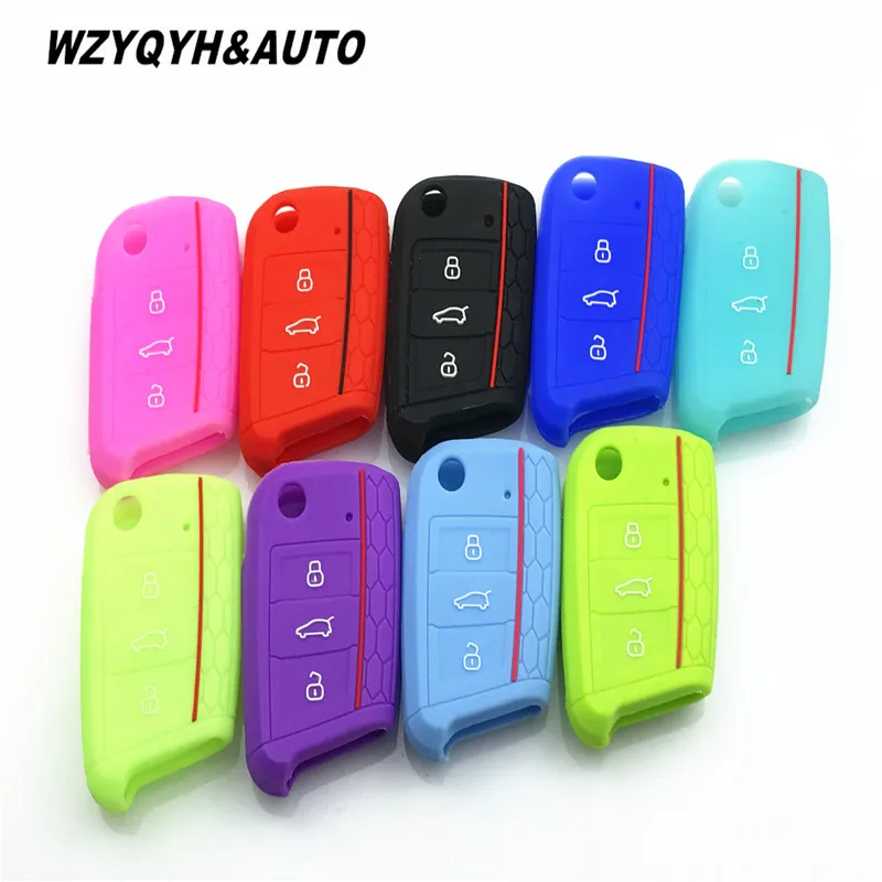car-styling car Key sticker Case Bag Cover For Volkswagen Vw Golf 7 Mk7 Skoda Octavia A7 Seat Leon Ibiza Portect Car Accessories |