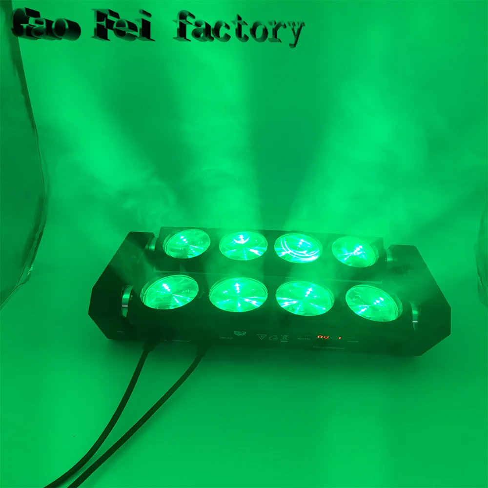 Лира луч перемещение головы светодиодный светильник в форме паука 8X12W 4In1 RGBW DMX s DJ