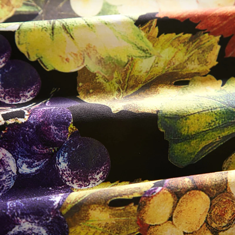 2018 осеннее милое платье с принтом винограда для женщин высокое качество