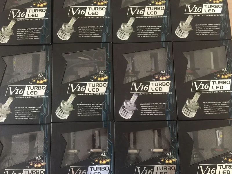 

2pcs V16 TURBO 30W 3600LM led c-- chips headlights 9005 HB3 fog driving bulbs high bright conversion kit recap exterior lamp