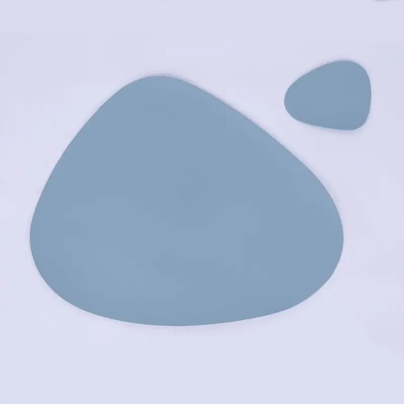light Blue 370x450 мм подставка под столовые приборы подставка из искусственной кожи Коврик для стола коврик для кухни водонепроницаемый manteles индивидуальные столовые коврики - Цвет: light Blue