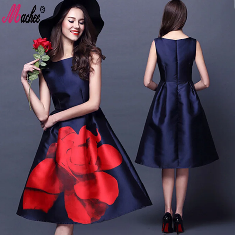 Женское длинное платье без рукавов в европейском и американском стиле