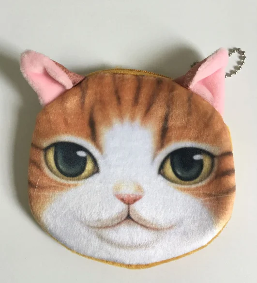 Новые Популярные 18 животных, котенок кошка с собаками плюшевый Кошелек для монет, подарок 10 см сумка для монет кошелек, Карманный Чехол-кошелек для мелочи, monedero gato - Цвет: 6