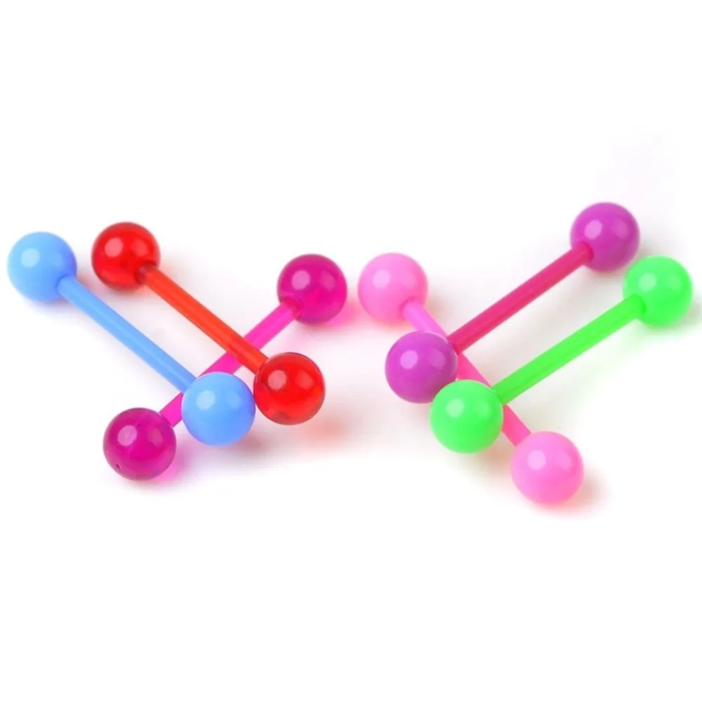 6 шт. гибкие стержни для пирсинга языка| |