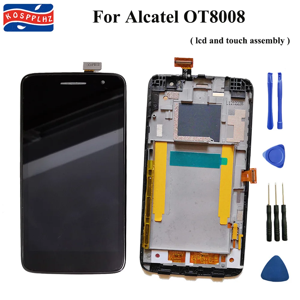 KOSPPLHZ для Alcatel One Touch Idol Scribe OT8008 8008 8008D сенсорный экран дигитайзер рамка ЖК дисплей