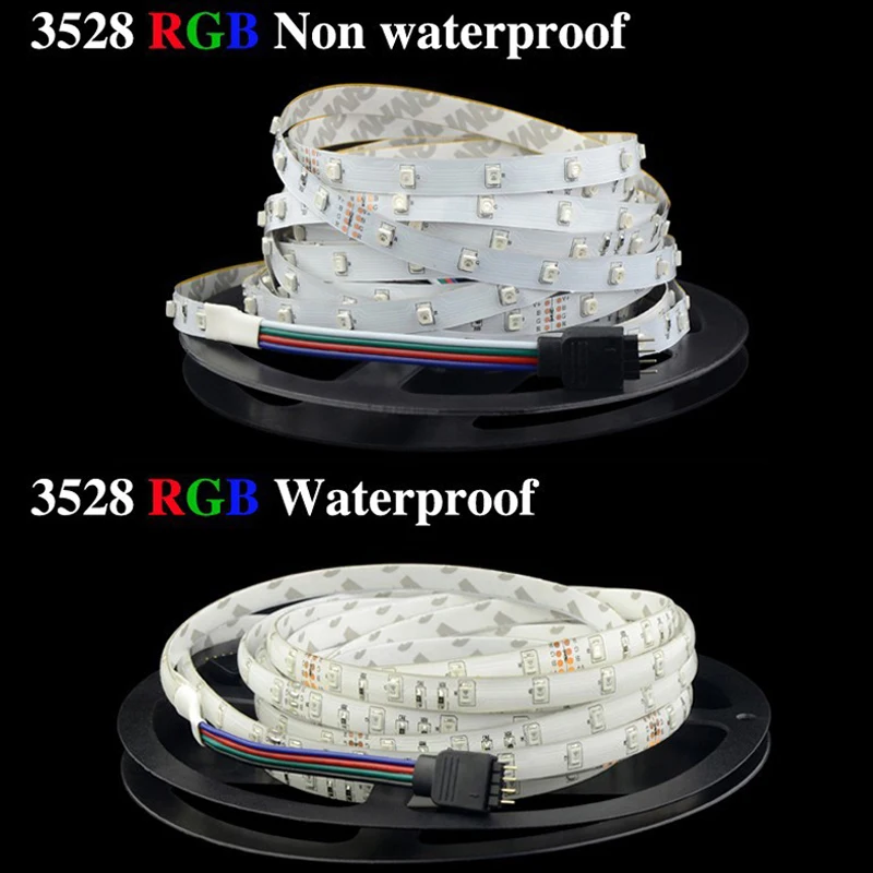 SMD 3528 RGB flexible LED strip light 5m 300leds lighting + music control 12V 2A transformer RS35 | Освещение