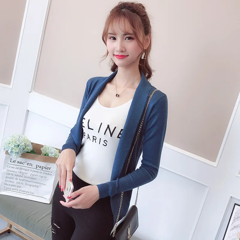 Новинка 2019 женская одежда на весну и осень Женская Вязаная Шаль в Корейском стиле