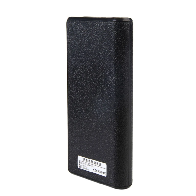 Мощность банка Box Dual USB 6x18650 внешнего резервного Батарея Зарядное устройство