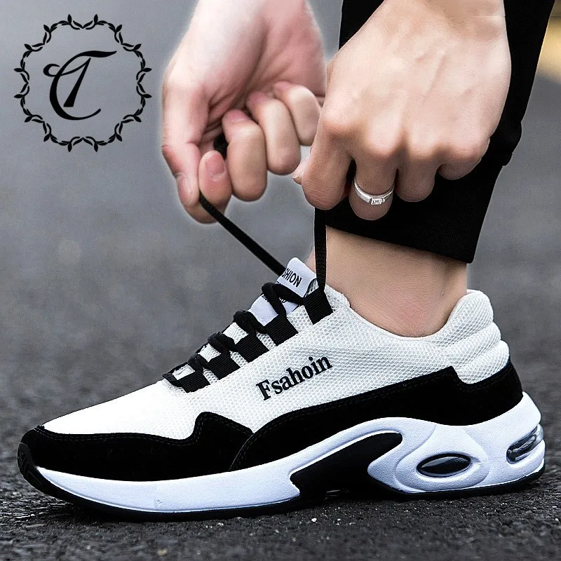 CatriCa Air Cushion Hot Sale Designer Trainers Breathable Shoes Men High Quality Male Tennis Sneakers 2019 Black White Gray Q03 | Обувь