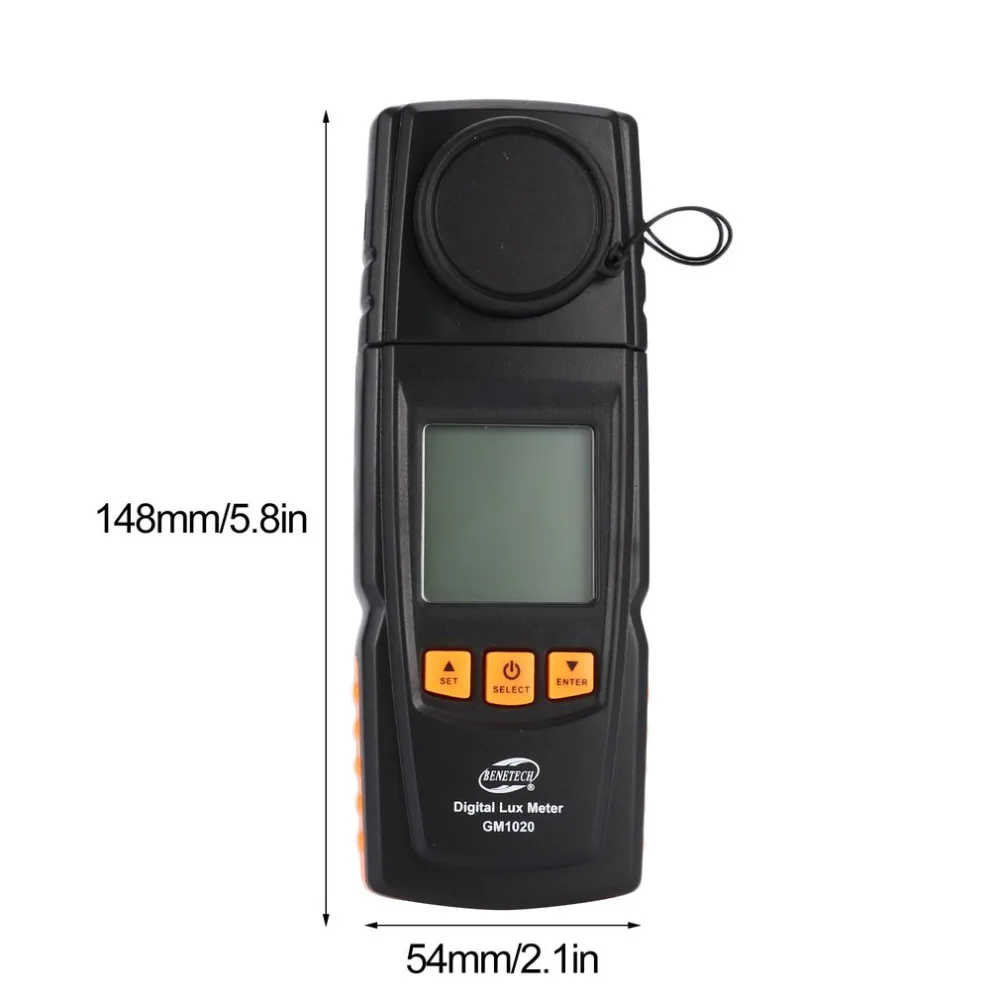 Benetech GM1020 Digital Light Lux Meter 200000 Illuminance Luminometer Photometer Lighting Tester Themometer Temperature | Инструменты