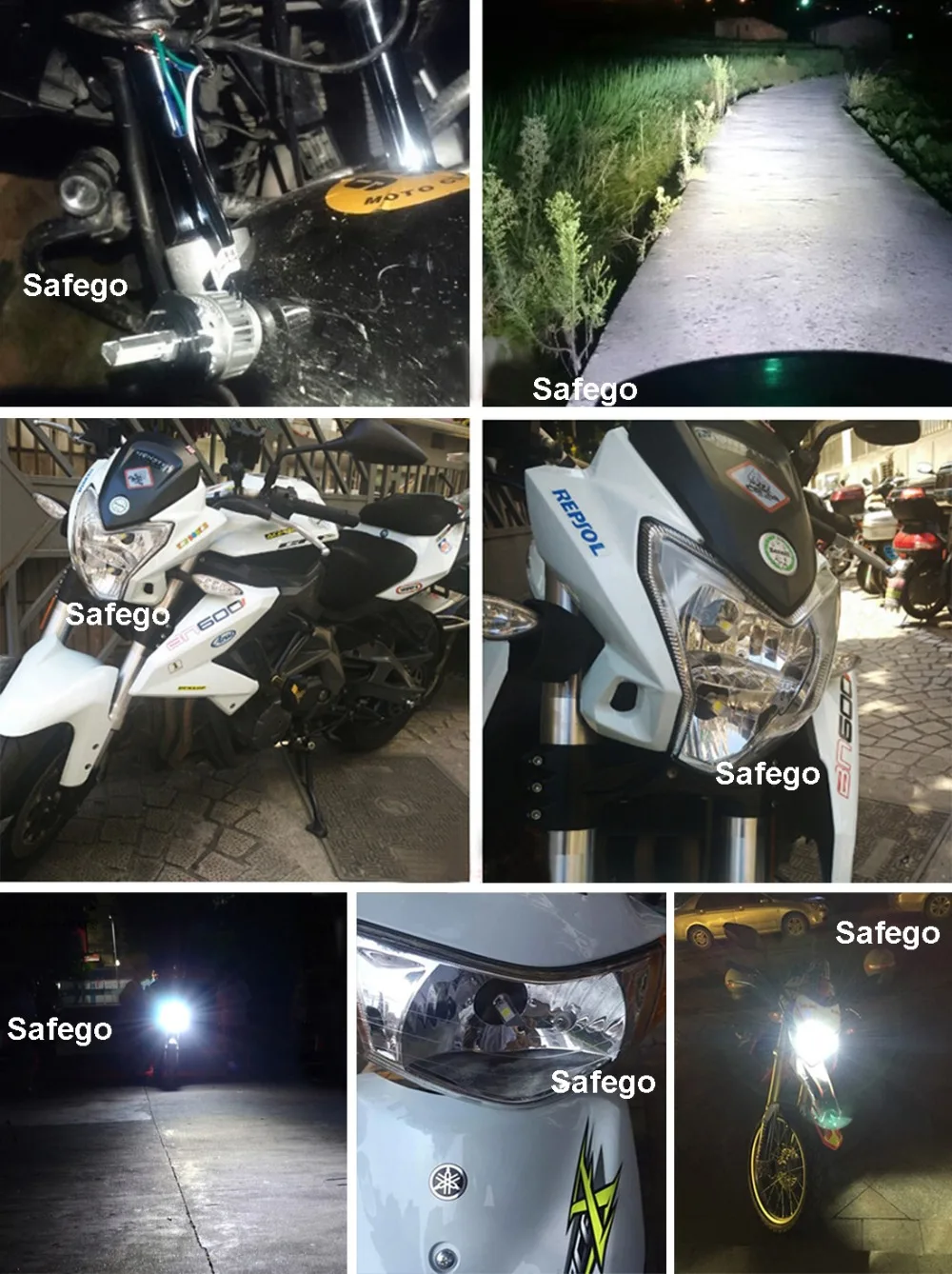 Универсальная светодиодная фара для мотоцикла H4 40 Вт 4000лм Harley Honda Yamaha Suzuki Kawasaki|lamp
