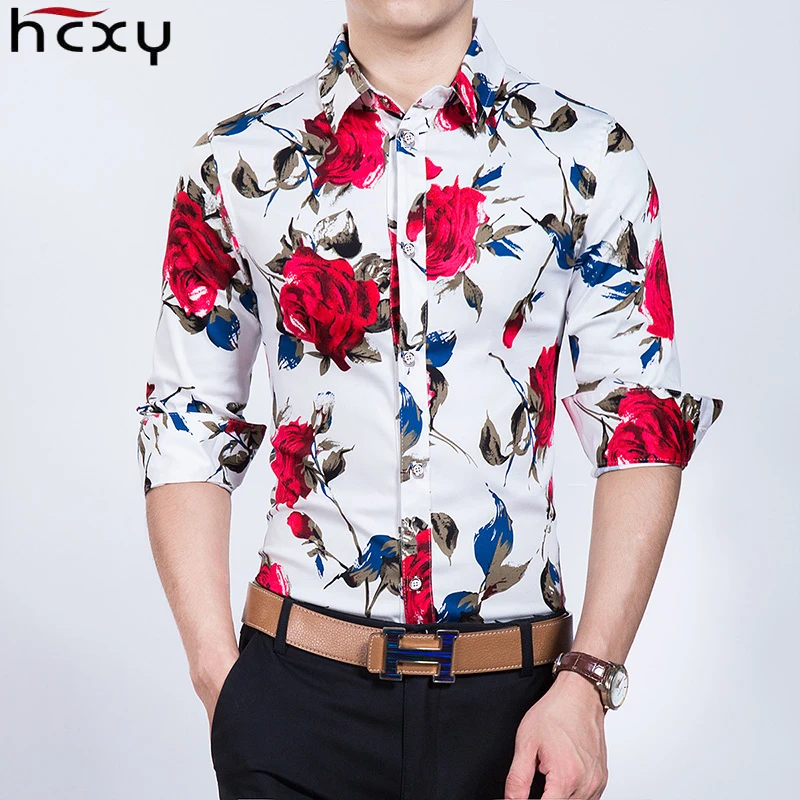 HCXY 2019 рубашки Для мужчин s Осенняя рубашка бренд с длинным рукавом плюс Размеры