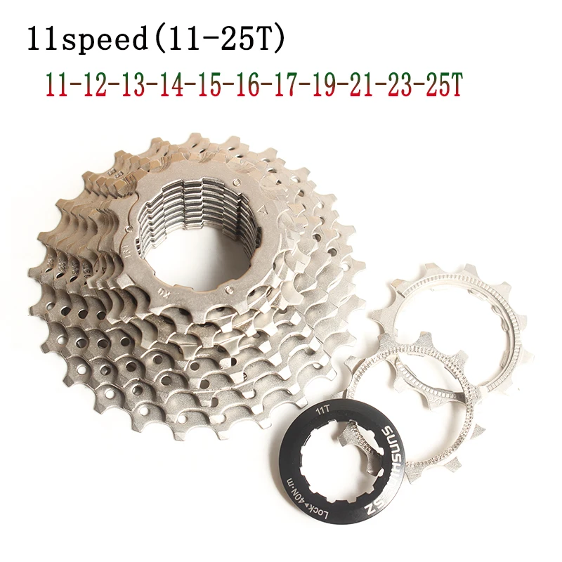 SUNSHINE-SZ Road Bike 11 s Cassette 25t 11-25T Steel Freewheel 22 Speed Flywheel Sprocket for Bicycle Parts Rated 5.0 /5 based | Спорт и