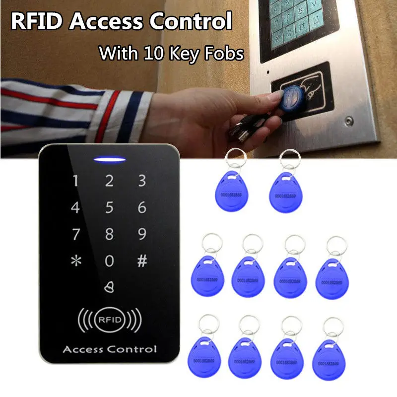 Профессиональная RFID система контроля доступа безопасности входной дверной замок сильный анти-помех индукционный Дистанционный Замок+ 10 шт. брелки