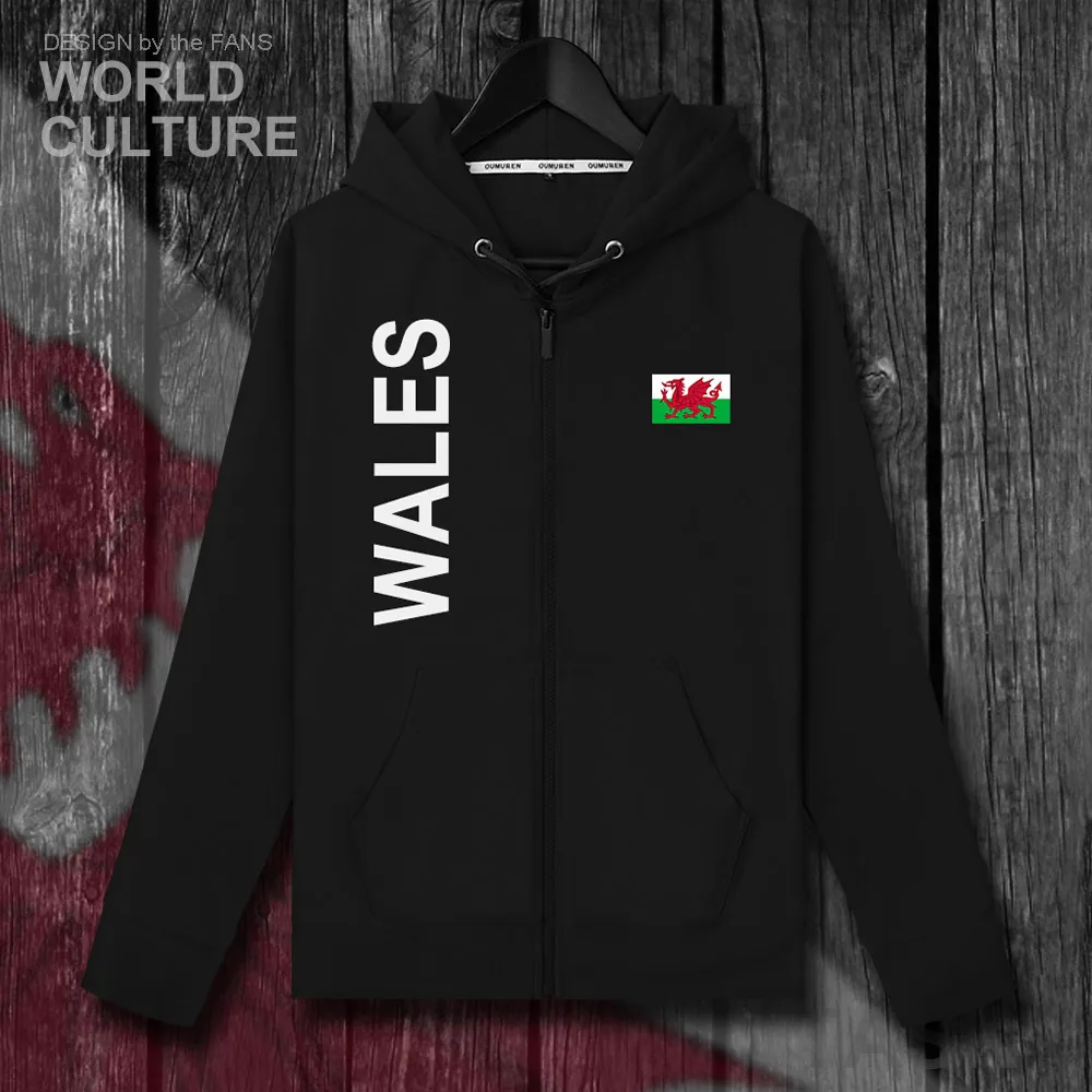 Мужские флисовые толстовки Wales Cymru зимние куртки на молнии с капюшоном одежда для