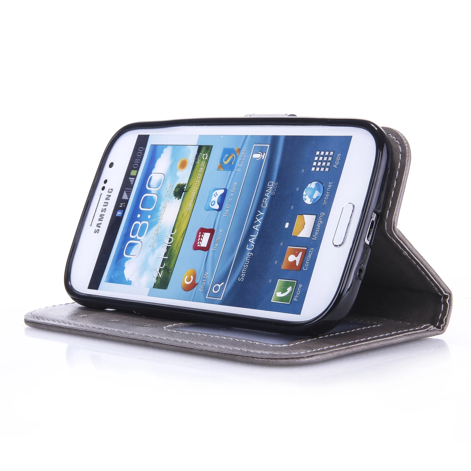 Чехол с откидной крышкой для samsung Galaxy Grand Duos i9082 i9060 i9060i кожаный чехол мобильного