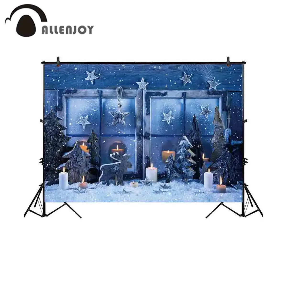 

Фон для фотосъемки Allenjoy рождественское окно Декор Звезда ночь фон Фотофон фото студия фотосессия реквизит ткань