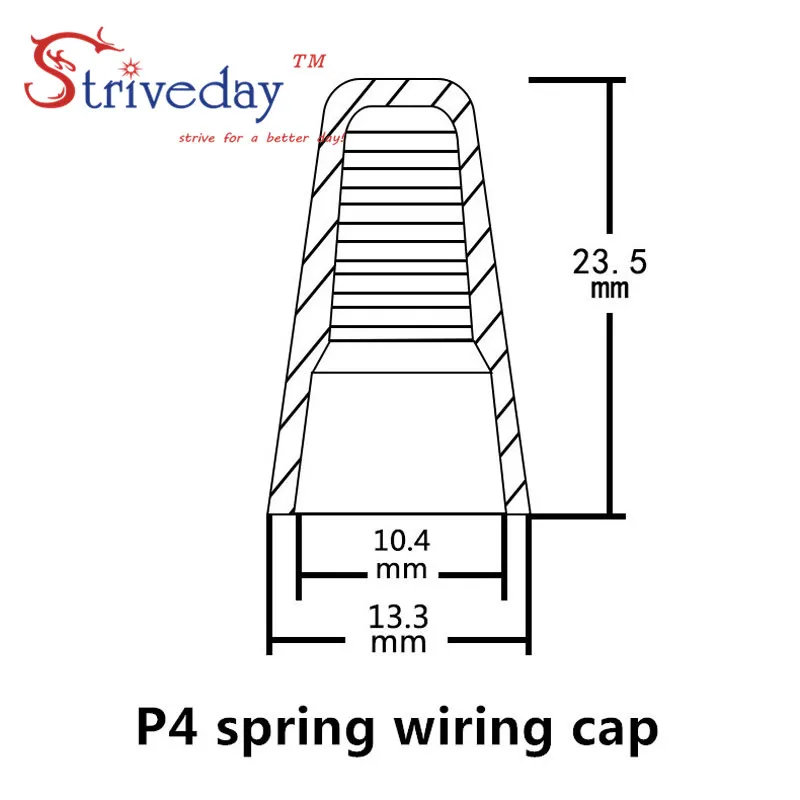 100 шт./лот P4 твист-гайка соединитель для электрического провода клеммы пружинная