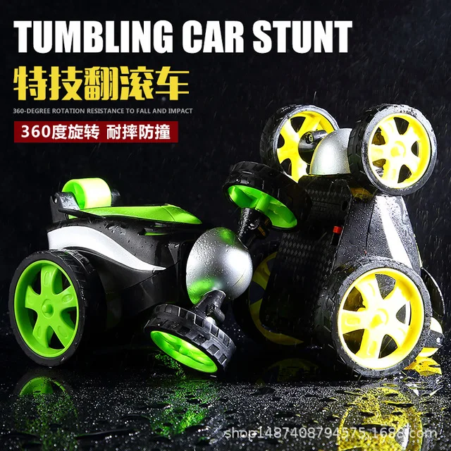 Wireless Remote Control Tumbling Stunt Car Dump Truck Boy Child Electric Toy | Игрушки и хобби