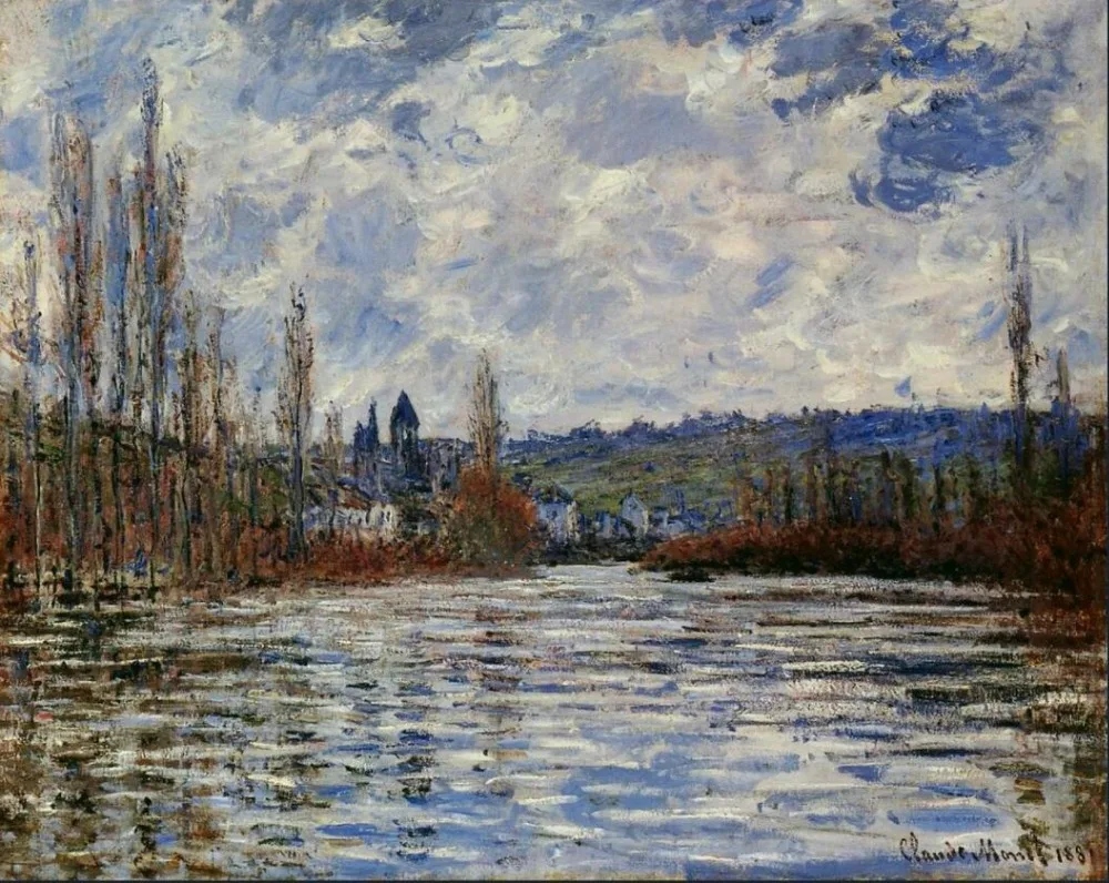 

High quality Oil painting Canvas Reproductions Flood of the Seine at Vetheuil (1881) by Claude Monet hand painted