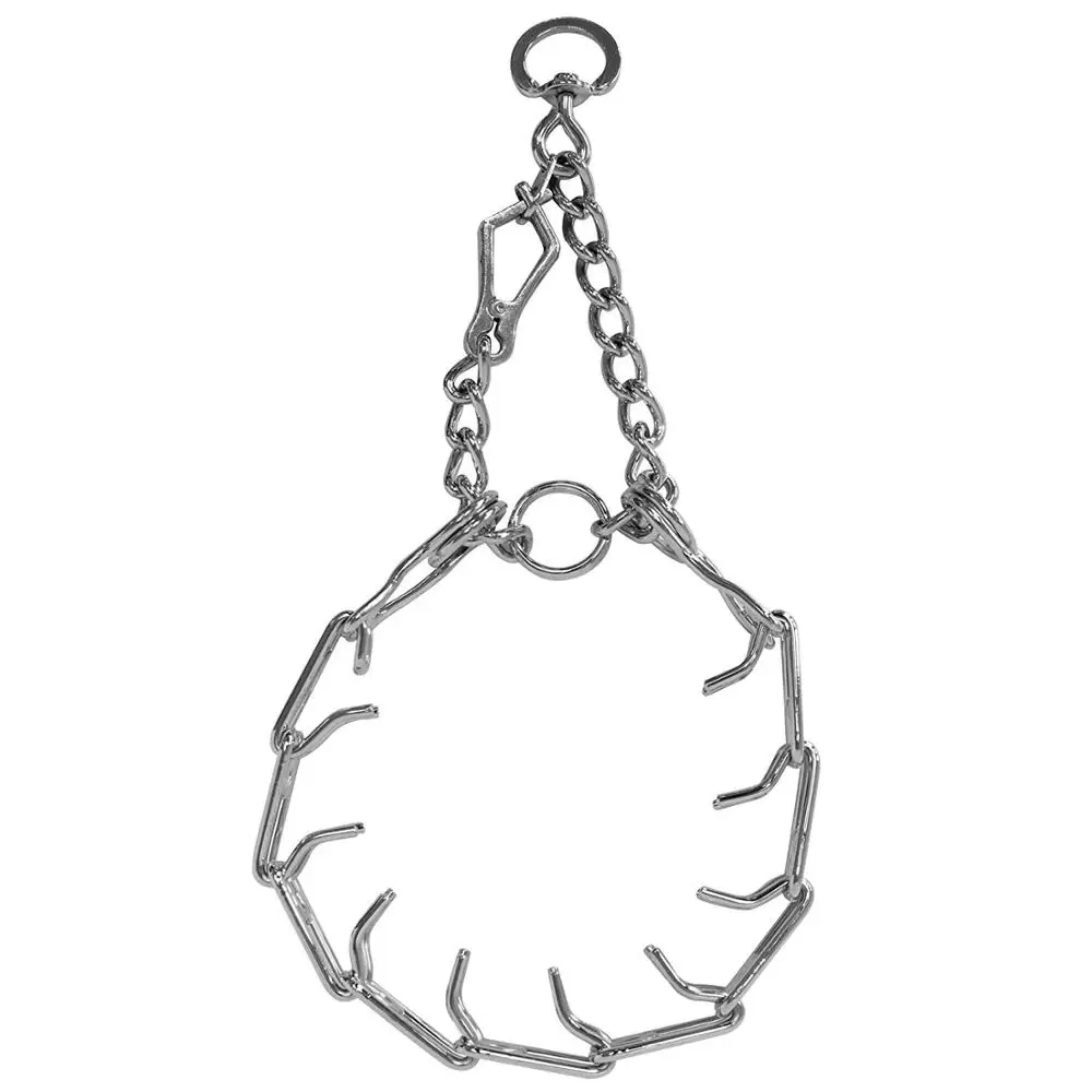 Большой собачий ошейник тренировочный металлический зубчатый зажим для