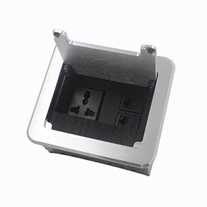 Type2 (U3-RJ45) JOHO многофункциональная настольная розетка черного и серебристого цвета, алюминиевый сплав, штепсельная вилка европейского стандарта для телефона, USB зарядное устройство, настольная розетка, BS-101 - Тип: Type2 (U3-RJ45)