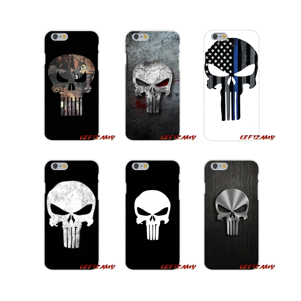 Для Samsung Galaxy S3 S4 S5 MINI S6 S7 edge S8 S9 Plus Note 2 3 4 5 8 Cool Punisher Skull Art аксессуары чехлы для