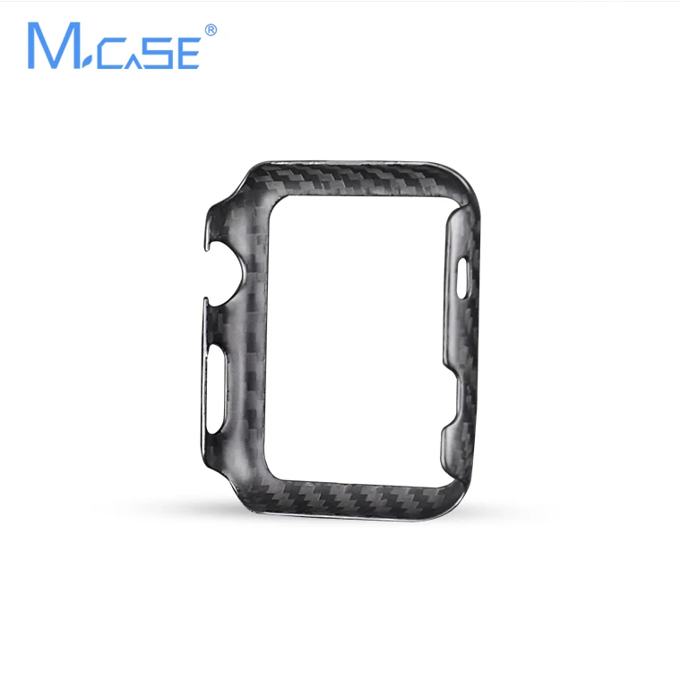 M Чехол, Роскошный чехол из настоящего углеродного волокна для Apple Watch, серия 2, 42 мм или 38 мм, ультра тонкий чехол, чехол для iWatch