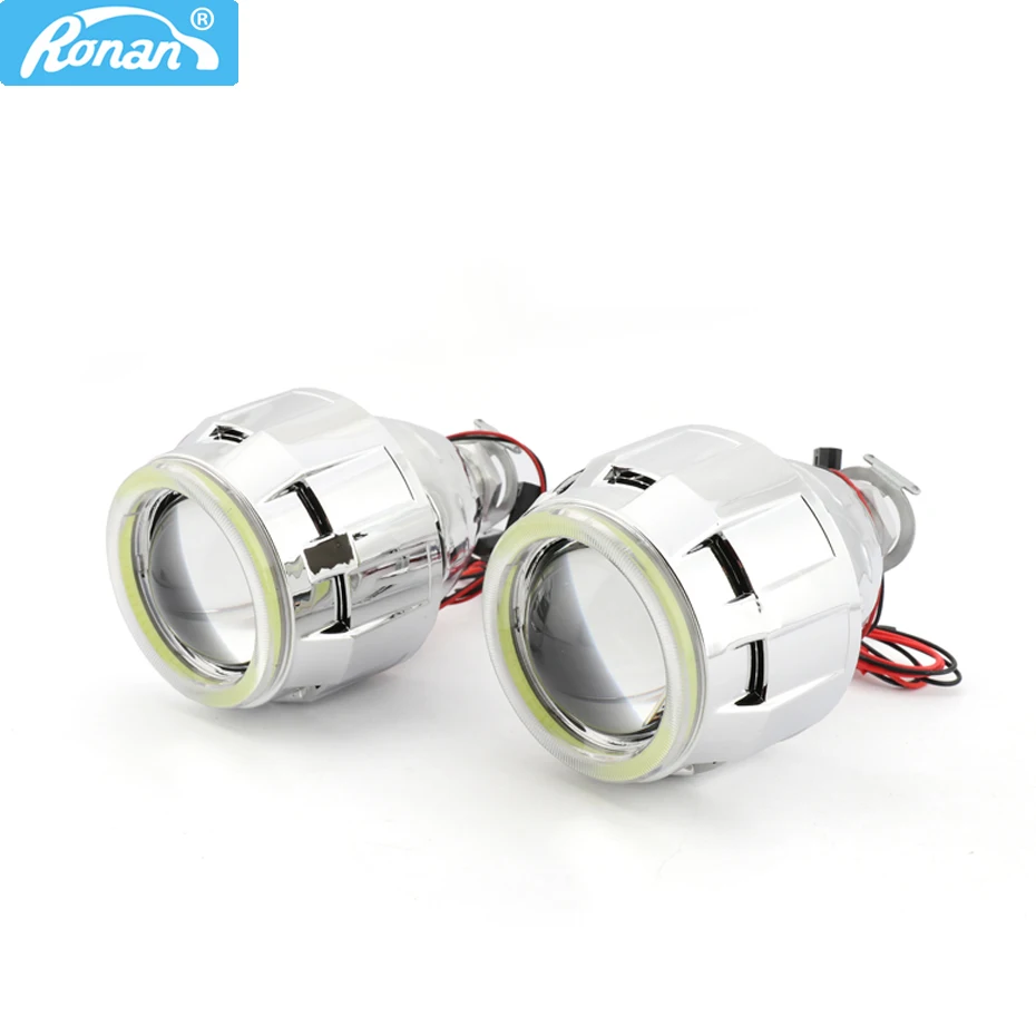RONAN 2 5 ''биксенон H1 проектор фара HID объектив 8 1 белые светодиоды DRL 70 мм COB