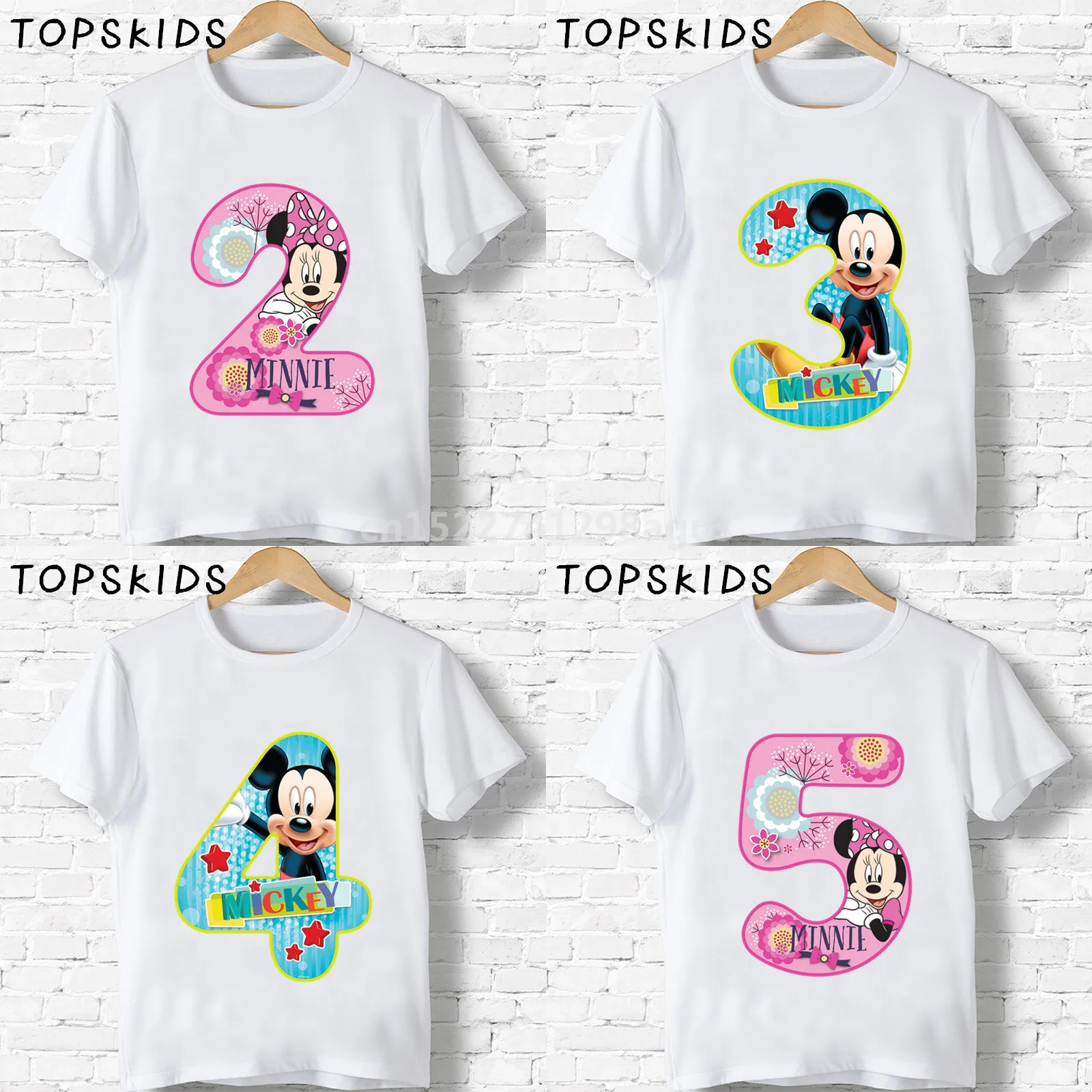 Детская футболка с принтом День рождения цифрой 1 9 для мальчиков и девочек