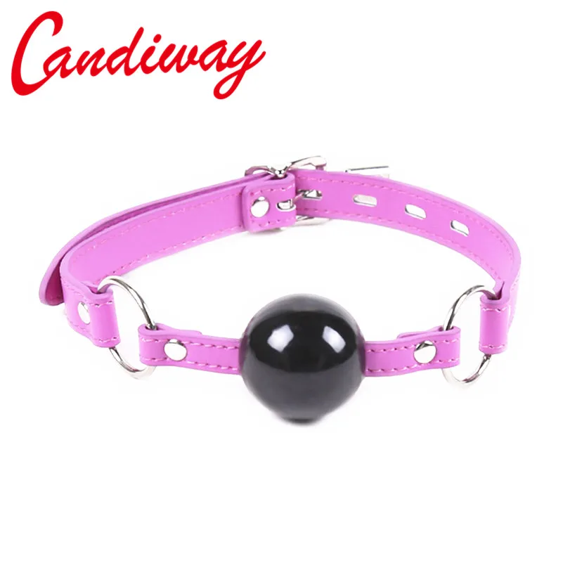 Candiway БДСМ кляп для рта кожаный фиксация полости фаршированные игры взрослых