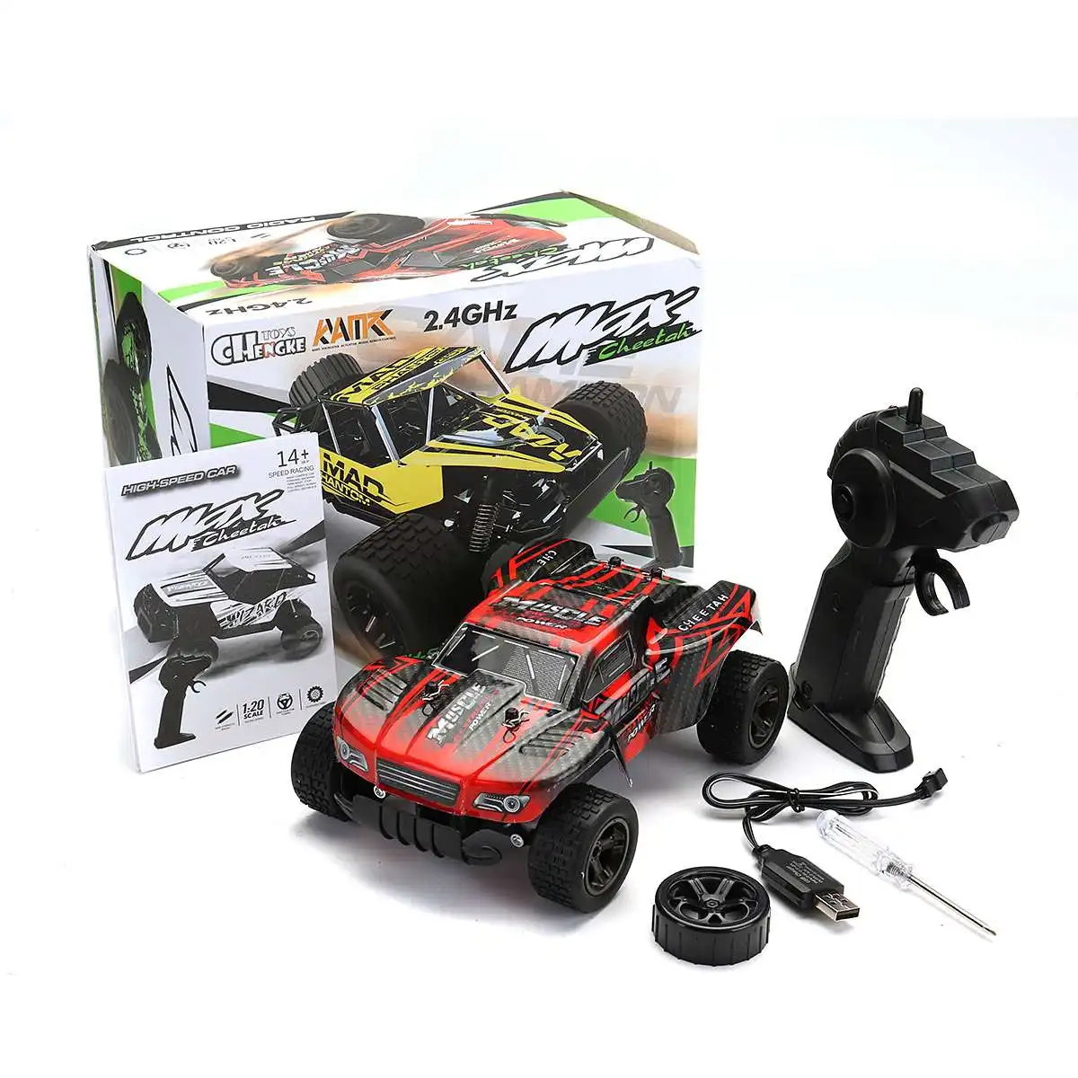 55 км/ч 1/20 2,4 ГГц 4WD RC гоночный автомобиль электрический пульт дистанционного управления по бездорожью высокоскоростная игрушка подарок на день рождения для детей