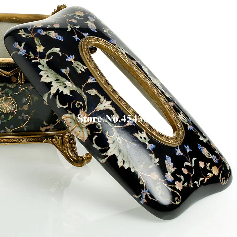 Retro European luxury crafts decorative ceramic tissue box ornaments | Дом и сад