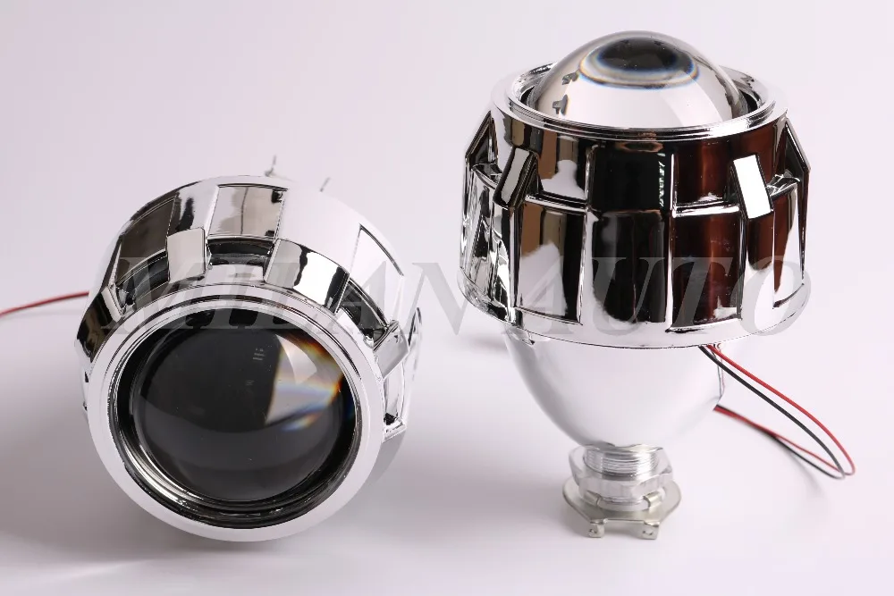 Мин H1 2,5 дюймов HID би ксеноновые линзы проектора H1 фары с ободком кожухи ксеноновые линзы для фары Hi/Low, легкая установка