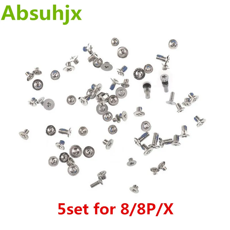 Комплект винтов Absuhjx 5 для iPhone 8 X Plus 8P полный комплект аксессуары Внутренние