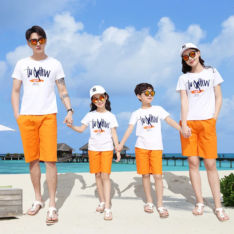 Mother Girl Mom and Daughter Clothes Dress Family Matching T Shirts Cotton Father Son Baby Outfits Summer Clothing | Мать и ребенок