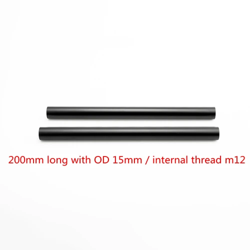 2pcs 20cm tubes Рельсовая система для зеркальной камеры, направляющая для непрерывного изменения фокусировки, алюминиевая трубка 20 см/30 см/50 см для видеосъемки, аксессуары, диаметр 15 мм - Цвет: 2pcs 20cm tubes