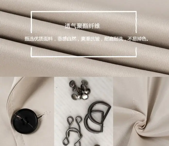 

Mens trench coats man Medium length coat men Double-breasted clothes slim fit overcoat long sleeve 2020 new designer korean