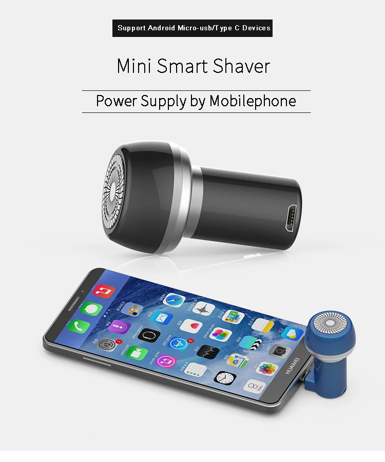 Портативная мини бритва USB для смартфона, для путешествий на открытом воздухе, бритва Micro-USB/type C/светильник, интерфейс электробритва