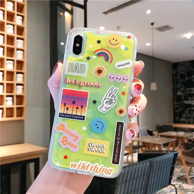Модный динамичный Жидкий чехол для телефона с хвостом русалки для iPhone 6, 6s, 7, 8 Plus, X, XS, XR, XS MAX, защитный чехол