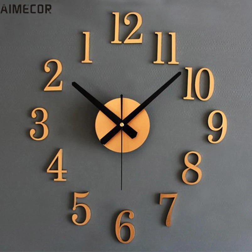 Aimecor Happy home классические модные домашние часы с верным 3D стерео Diy металлические