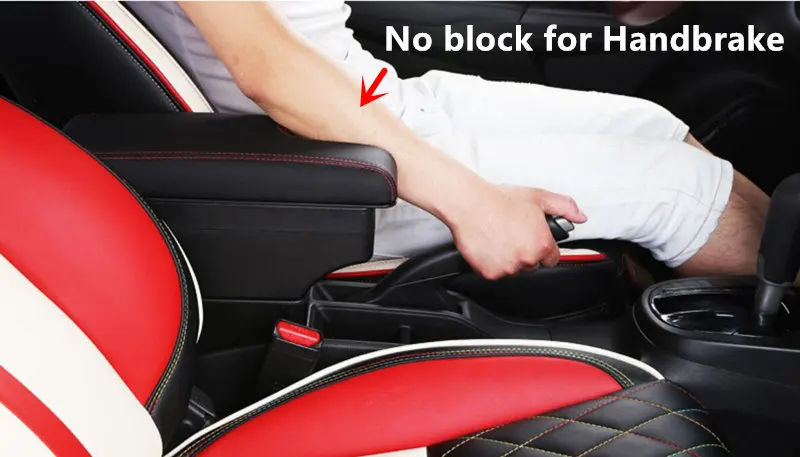 Для KIA K2 RIO 6USB светодиодный двухслойный ящик для хранения подлокотник центральный