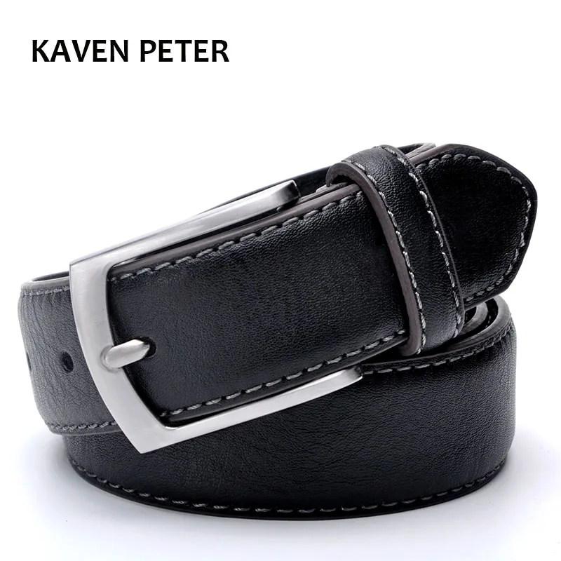 Fashion Man Belt Cowhide Leather Belts for Men Brand Strap Male Pin Buckle Casual Men's Leather Belts For Jeans For Man