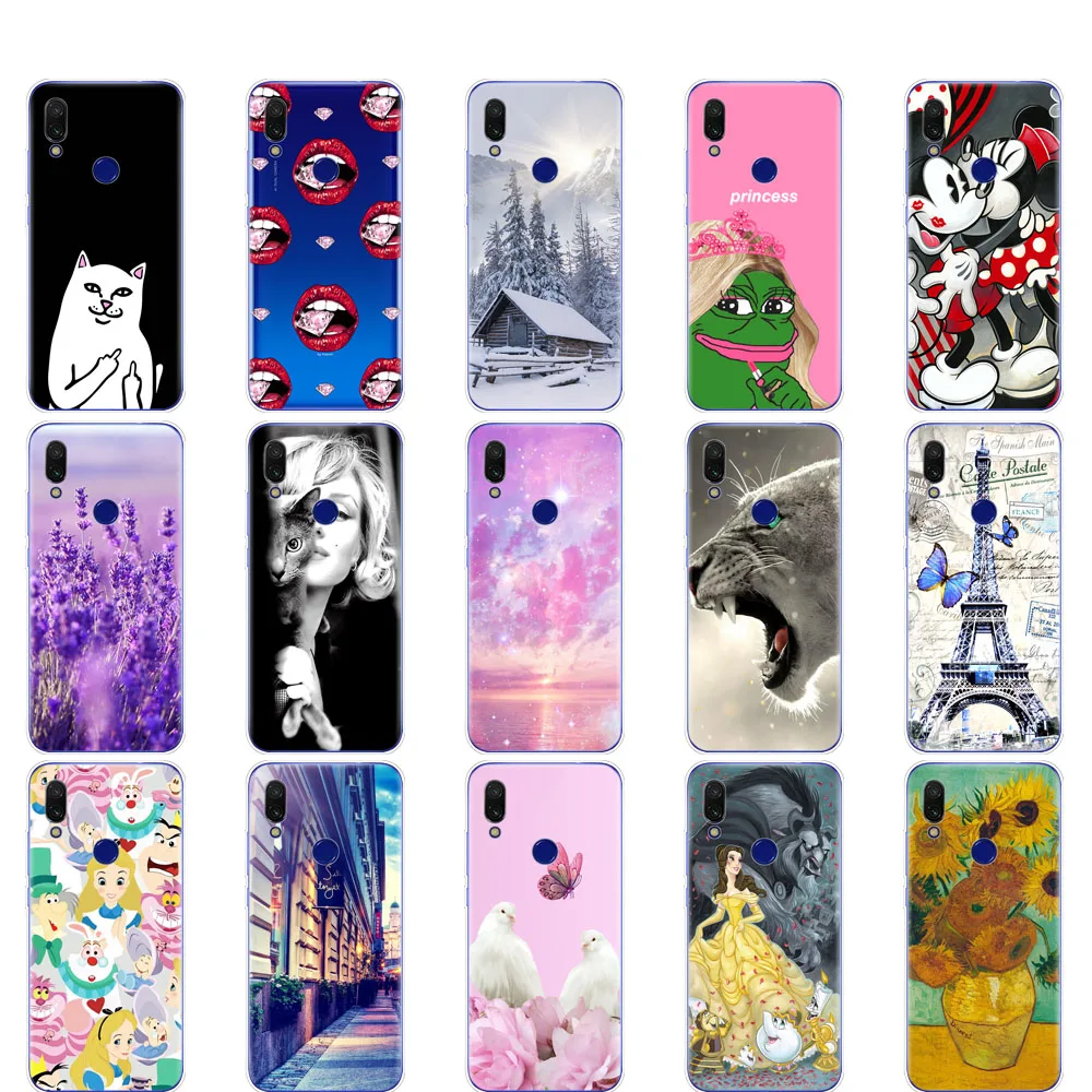 For Xiaomi Redmi 7 Case Silicone Painting Soft TPU cover phone 6.26 inch 632 model Fundas Coque bumper |