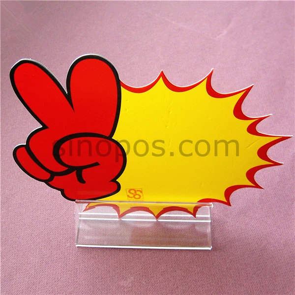 Акриловая подставка держатель для сообщений 105 мм пластиковая прозрачная