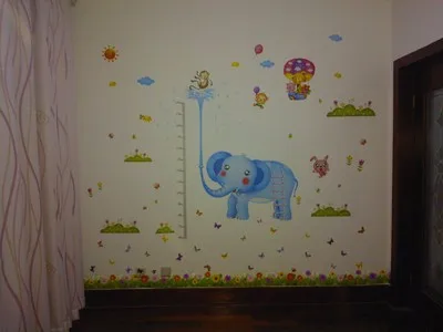 2 шт./компл. Diy стикер на стену домашний декор Жираф плюшевый мишка слон Высота