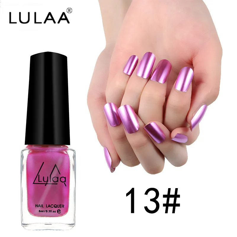 Lulaa 5 цветов металлик лак для ногтей длительный матовый эффект макияж Щепка