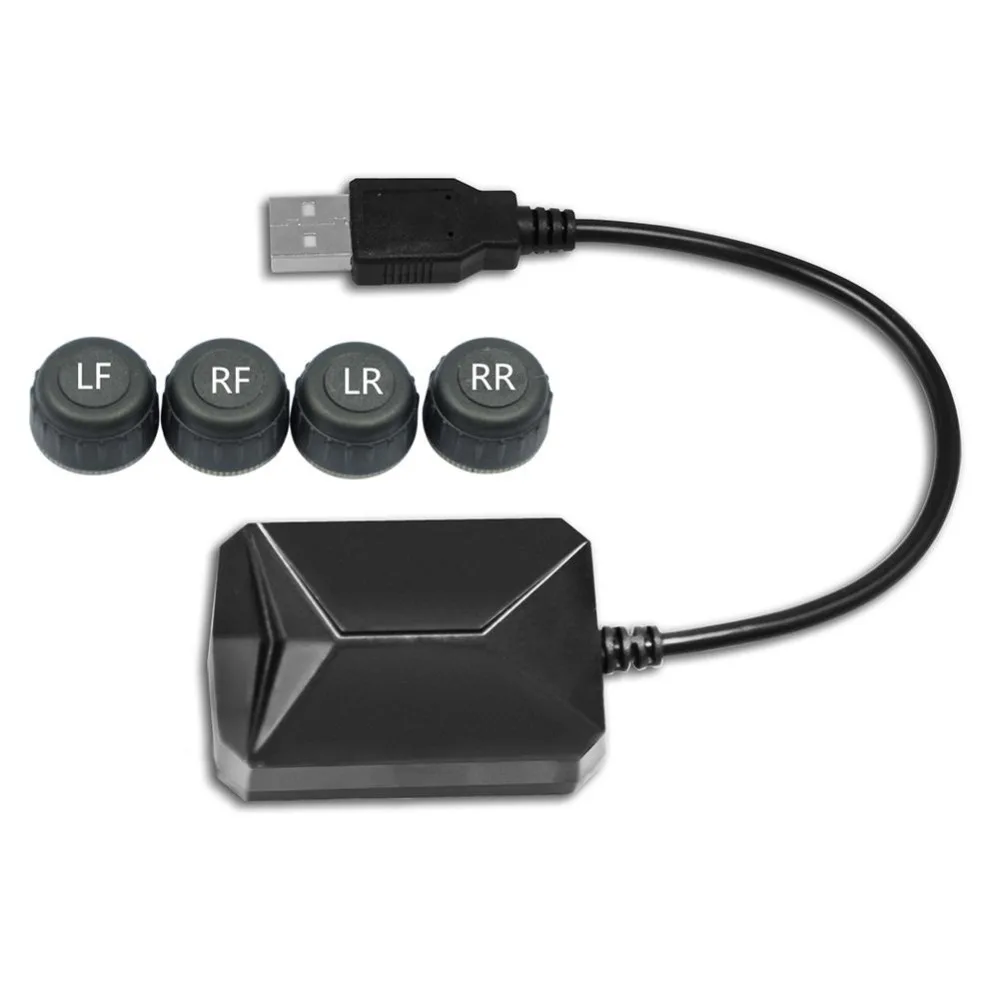 Система контроля давления в шинах TPMS монитор с подключением к USB на Android/система